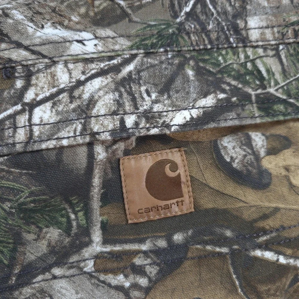 Carhartt Pants Mens 38x34 Brown Realtree Full Swing Relaxed Fit Camo Hunting
